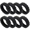 8Pcs Luggage Compartment Wheel Protection Cover,Shock Proof Carry on Luggage Wheels Cover,Wear Resistant and Noise Reducing, Black
