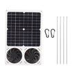 40W 6 Inch Solar Panel Fan Kit Waterproof Portable Dual Fan for Home Attic Pet House Energy Saving Ventilation Pet Houses Chicken Coops