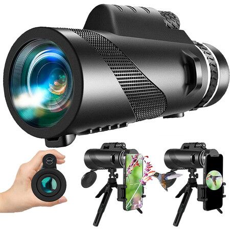 80x100 Monocular-Telescope High Powered for Smartphone High Definition Monocular Telescope