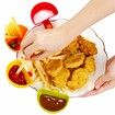 4PC Colorful Table Bowls Clip on Dip Holders,For Tomato Sauce,Salt,Vinegar,Sugar,Spices Party Ware