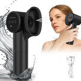 Ear Wax Removal Kit with Dual Water Tank Electric Ear Cleaner Tool with Ear Dryer Irrigation Flushing System 5 Modes,Black