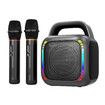 Karaoke Machine 2 Wireless Mics Portable Bluetooth Speaker 50W Handle RGB Lights
