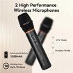 Karaoke Machine 2 Wireless Mics Portable Bluetooth Speaker 50W Handle RGB Lights