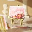 Mini Flower Building Bouquet Set,Block Easel for Desk Decorations and Message Stickers,Flower Building Toys Building Blocks Flower (Pink 362Pcs)