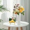 Mini Flower Building Bouquet Set,Block Easel for Desk Decorations and Message Stickers,Flower Building Toys Building Blocks Flower (Pink 362Pcs)