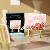 Mini Flower Building Bouquet Set,Block Easel for Desk Decorations and Message Stickers,Flower Building Toys Building Blocks Flower (Pink 362Pcs)