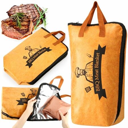 BBQ Blanket for Resting Meat,Smoker Meat Resting Blanket,Reusable Smoker for Grilling Meat Insulated Resting Bag with Wide Mouth  (38cm)