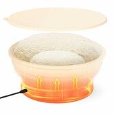 Heated Banneton Bread Proofing Basket 9 Inch Foldable Silicone Sourdough Fermentation Bowl 4 Adjustable Temperature LevelsType C Power Bakery