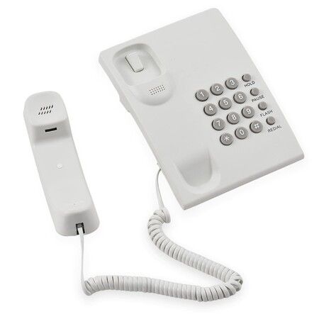 Corded Landline Desk Phone With Big Buttons For The Elderly,Home Office,Hotel,Bathroom Color White
