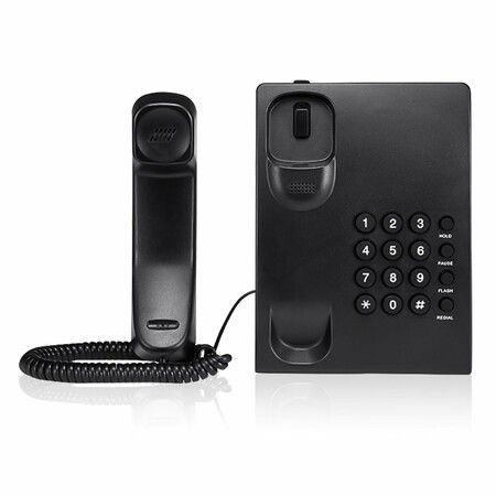 Corded Landline Desk Phone With Big Buttons For The Elderly,Home Office,Hotel,Bathroom Color Black