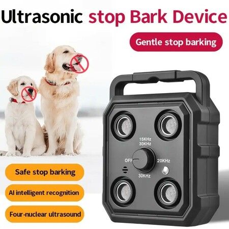 4 Channel Ultrasonic Dog Anti Bark  Device Safe Harmless Type-C AI Intelligent Stop Bark Soundwave Pet Training Barking Control Aid
