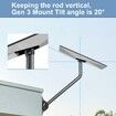 Starlink Gen 3 Mount,66cm Wall Mount/Roof Mount Compatible with V3 Starlink Standard Dish,Adjustable Mounting Kit