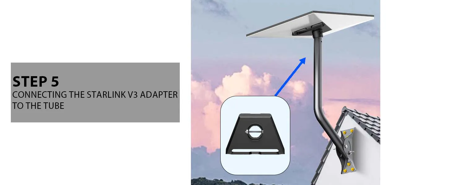 Starlink Gen 3 Mount,66cm Wall Mount/Roof Mount Compatible with V3 Starlink Standard Dish,Adjustable Mounting Kit