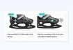 Adjustable skates Figure skates for men and women, black size L fits foot length 235-265 mm (reference).
