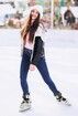 Adjustable skates Figure skates for men and women, black size L fits foot length 235-265 mm (reference).