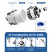 20 Stage Shower Head Filter High Output Removes Chlorine & Fluoride With 3 Replaceable Cartridges
