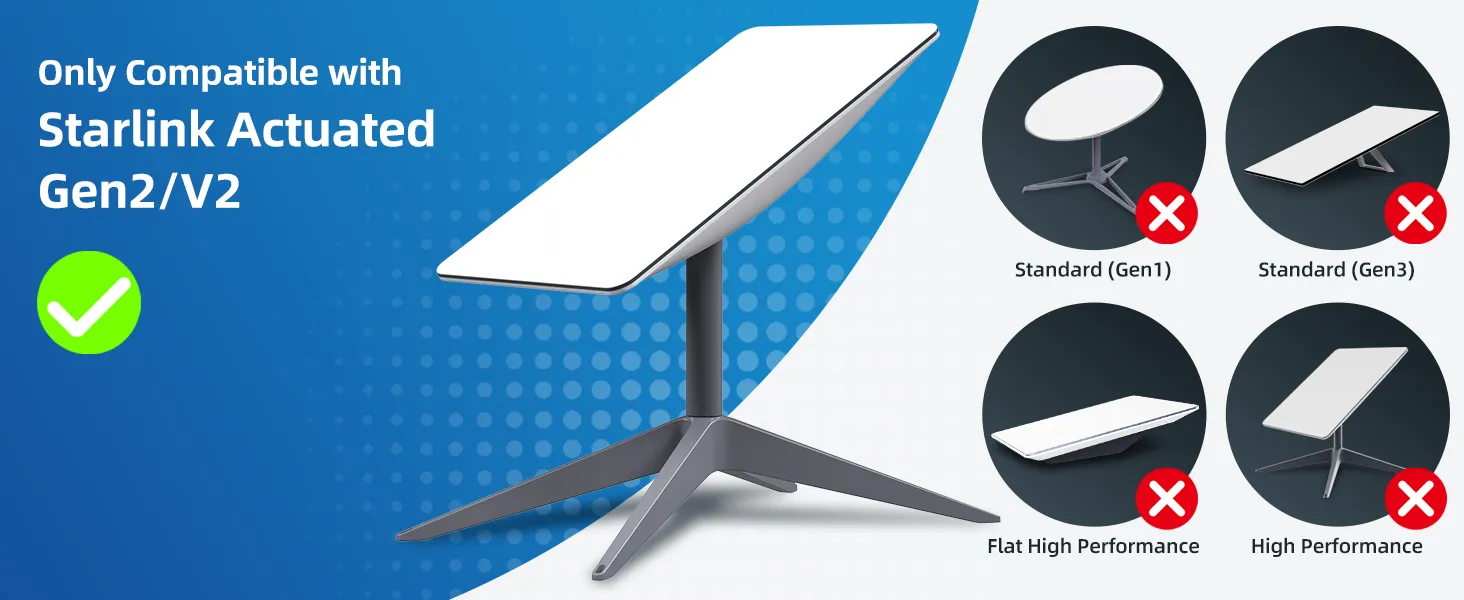 Starlink Ethernet Adapter for Starlink Rectangular Satellite Internet V2,Starlink Adapter Ethernet Gen 2 for Wired External Network