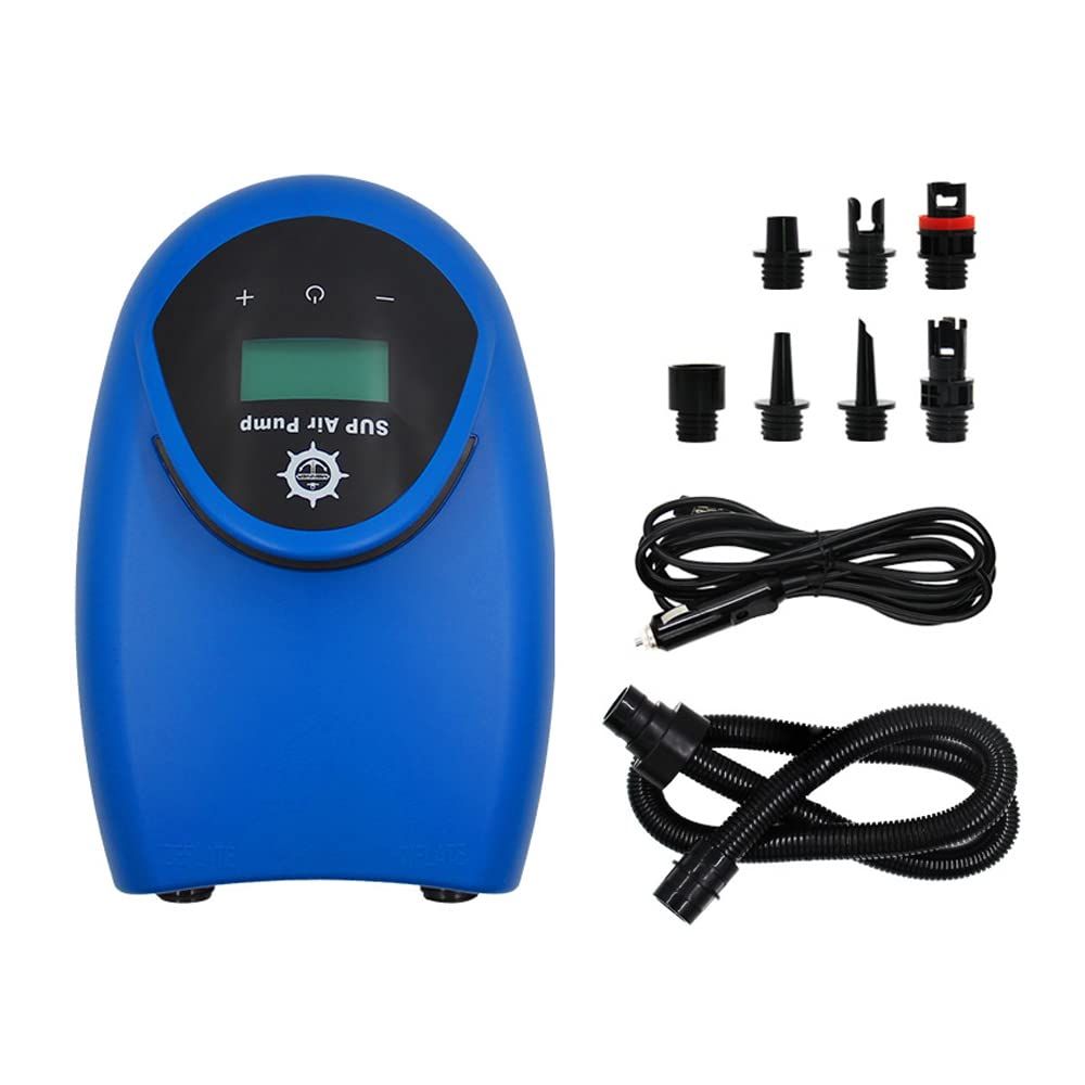 Electric Air Pump Portable Electric Air Pump 20PSI High Pressure Air Compressor Inflation Deflation 7 Nozzles for Inflatable Boat Surfboard Stand-up Paddle