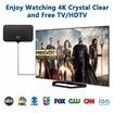 Portable Antenna TV,Digital Television Antenna for Smart/Old,Local Channels,Support 4K 1080P,Amplifier Signal-Booster,3M Coaxial Cable,HD TV Antenna Indoor