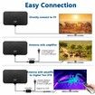 Portable Antenna TV,Digital Television Antenna for Smart/Old,Local Channels,Support 4K 1080P,Amplifier Signal-Booster,3M Coaxial Cable,HD TV Antenna Indoor