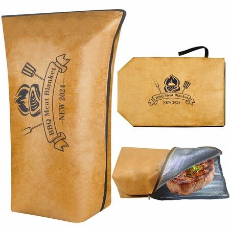 BBQ Blanket for Resting Meat,BBQ Brisket Blanket Meat Resting Blanket,Reusable Smoker Grilling Meat Insulated Resting Bag (53cm)