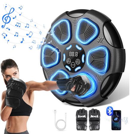 Boxing Machine, Music Boxing Machine Punching Training Equipment for Men Women and Kids, Electronic Smart Bluetooth Training Machines