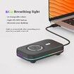 Mouse Jiggler for Laptop Undetectable, Mouse Mover Pad Moves Randomly, RGB ON/Off Interval Timer, USB-C Automatic Simulator Shaker