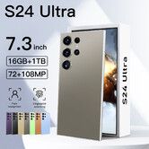 S24Ultra 7.3inch 4G 5G Phone WITH PEN 10cores 16G+1TB 72MP 108MP Cameras Android 14 Dual Cards With Pen Max 256g Memory Expansion 6800mAh Battery Cellphone Smart phone
