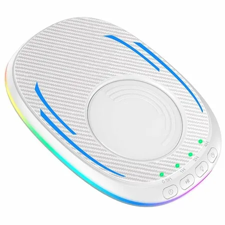 Undetectable Mouse Mover Ultra-Thin Silent Mouse Jiggler with Timer,Driver-Free with ON/Off Switch,Breathing Light to Keeping The Computer Active,White