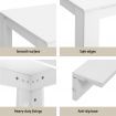 1 Artiss Dining Table and 4 Chairs Set Rectangle White