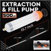 500cc Fluid Extractor, Extraction&Fill Pump,Fluid Syringe Pump Manual Suction Vacuum Fuel Car Transfer