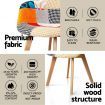 1 Artiss Dining Table and 2 Chairs Set DSW 90cm