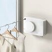 Retractable Clothesline Indoor Outdoor Wall Mounted Clothes Line Retracting Heavy Duty Clothes Drying Laundry Line Stainless Steel Line Color White
