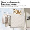 Retractable Clothesline Indoor Outdoor Wall Mounted Clothes Line Retracting Heavy Duty Clothes Drying Laundry Line Stainless Steel Line Color White