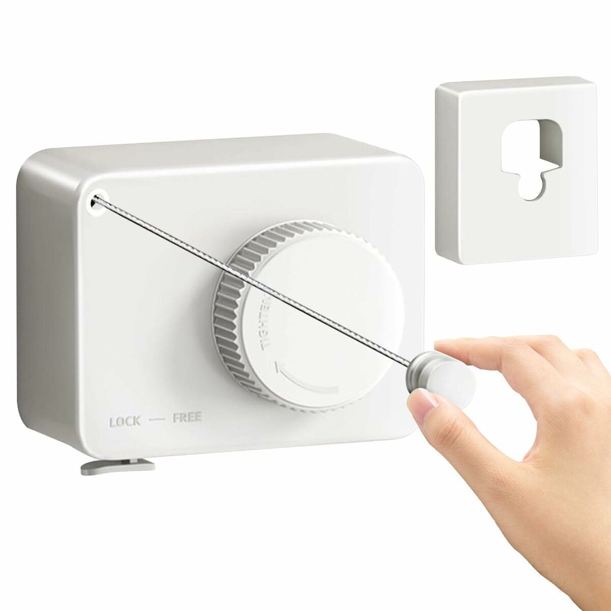 Retractable Clothesline Indoor Outdoor Wall Mounted Clothes Line Retracting Heavy Duty Clothes Drying Laundry Line Stainless Steel Line Color White