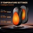 Hand Warmers Rechargeable 2Pcs, Dual-Sided Heating Electric Hand Warmer, 3 Temperature Handwarmers, Portable Pocket Warmers Magnetic