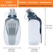 Water Bottle for Running No Bounce Water Bottle with Clip and Cover Cap, BPA Free Plastic, 250ml for Running, Marathon, Walking, Hiking, Cycling, Trail