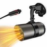 12V Car Heater That Plugs into Cigarette Lighter 2 in 1 Fast Heating Car Defroster Windshield Heater Windshield Defogger with Suction Holder