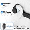 Swimming Headphones Waterproof Underwater Bone Conduction Headphones for Swimming Bluetooth Open Ear Bone Conducting with 32GB MP3 for Sport Running(Black)