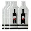 5 Pack Reusable Wine Bag for Travel Wine Bottle Protector Sleeve for Airplane Car Cruise Protection Luggage Leak Proof