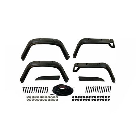 Jeep Wrangler TJ 1996-2006 Pocket Style Matte Black Fender Flares Jungle Guard