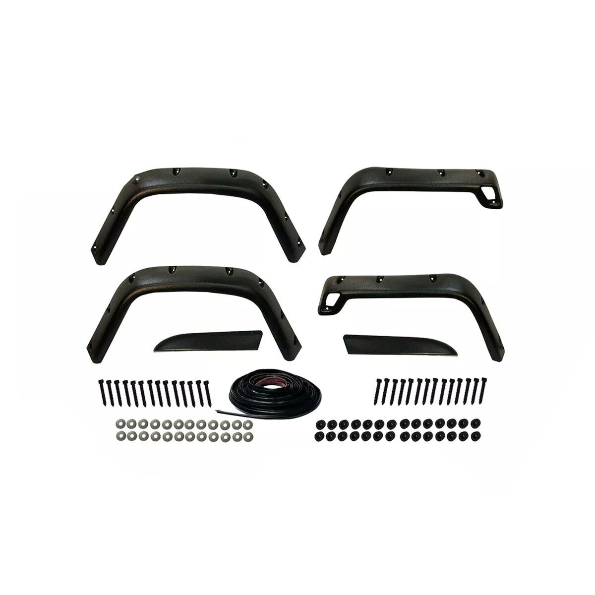 Jeep Wrangler TJ 1996-2006 Pocket Style Matte Black Fender Flares Jungle Guard