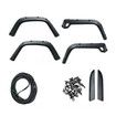 Jeep Wrangler TJ 1996-2006 Pocket Style Matte Black Fender Flares Jungle Guard