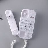 Old Style Wall Phone, Classic Retro Design Landline Phones for Home, Wall Phones for Landline, Suitable for Home, Office (White)