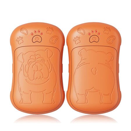 Electric Hand Warmer 2Pcs, 6000 mAh Battery, Electric Hand Warmer, Reusable, Rechargeable Pocket Warmer, Ideal for Outdoor Sports, Hunting，Orange