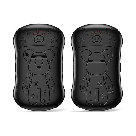 Rechargeable Hand Warmers 2 Pcs, 2 in 1 Electric Hand Warmer, 6000mAh Portable Pocket Warmers Dual-Sided Safe Heating, Black