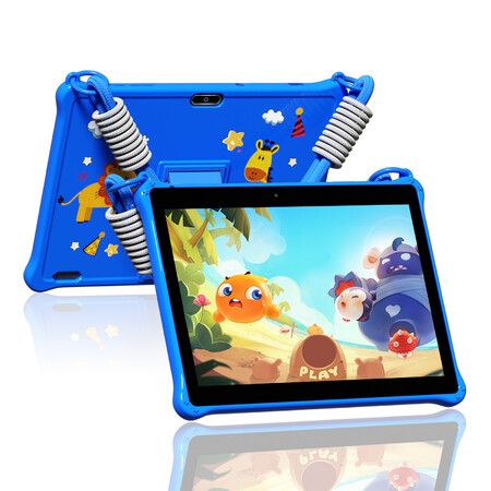 10 Inch Kids Tablet Android 10.3G Phone Tablet Parental Control WiFi Tablet for  Kids Child 6000mAh 2GB RAM, 32GB ROM, HD IPS Display with Case (Blue)