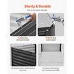 Metal Raised Garden Bed 6x3x1.5ft Outdoor Galvanized Planter Box Dark Gray