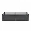 Metal Raised Garden Bed 6x3x1.5ft Outdoor Galvanized Planter Box Dark Gray