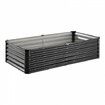 Metal Raised Garden Bed 6x3x1.5ft Outdoor Galvanized Planter Box Dark Gray